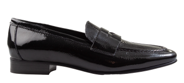AGL Costanza Stitch Black patent Loafer