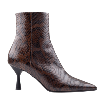 AGL Ide Bootie Brown Black print enkellaars