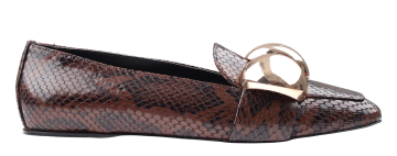 AGL Memy Dark brown Black print Ballerina