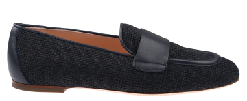 AGL Sheryl Raffia nero mocassin