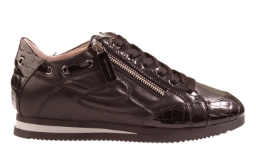 DL Sport 5861 zwart leer sneaker