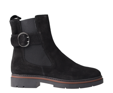 DLS 6771 Black suède enkellaars