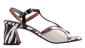 Legazelle A632 Black White zebra Sandaal