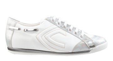 La Cabala L902024 Wit zilver veterschoen