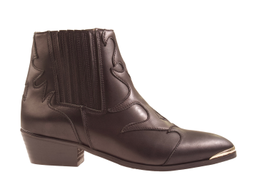 Toral Sonia Metal Black enkellaars