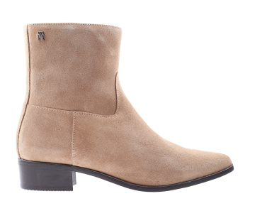 Tommy Hilfiger Suède Ankle boot W Zip Safari enkellaars
