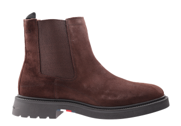 Tommy Hilfiger Corporate casual bruin suède chelsea Boot