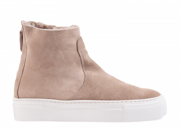 AGL Meghan Warm Taupe suède enkellaars