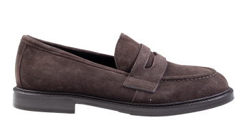 AGL New College  Dark Brown suède mocassin