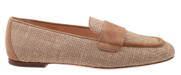 AGL Sheryl Raffia Ghibli Cappuccino Mocassin