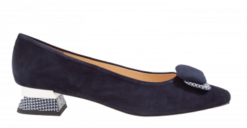 Brunate 32179 blauw suède pump