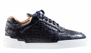 Benjamin Berner Low-Top BNJ0115 Alligator Effect Navy Sneaker
