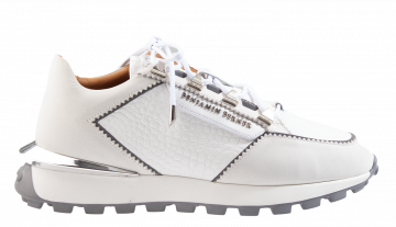 Benjamin Berner Cosmo BNJ0171 Alligator effect nappa white Sneaker