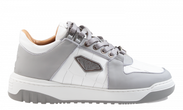 Benjamin Berner Sigma BNJ0130 matt crocodile matt nappa white Grey Sneaker