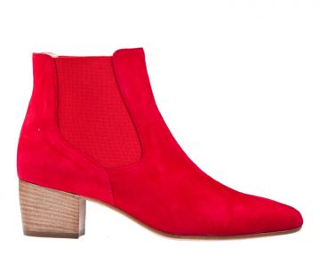 Cervone 111 rood suède Chelsey enkellaarsje