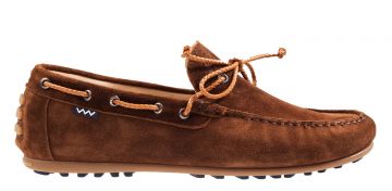 Floris van Bommel 15053/01 H cognac suède mocassin.