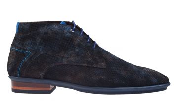 Floris van Bommel 20440/24 H brons print siuède veterboot.