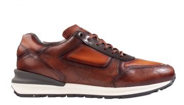 Greve Podium Rust Pyton cognac Sneaker.