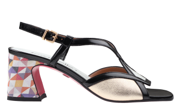 Legazelle 618 black white gold Sandaal