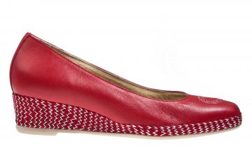 La Moda 54901 rood leer espadrille. 