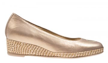 La Moda 54901 licht goud  espadrille