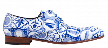 Mascolori Delftsblauw Tiles Blue veterschoen