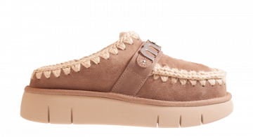 Mou Bounce Clog Metal Logo Taupe slipper