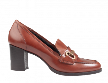 Paulette K108M cognac leer pump