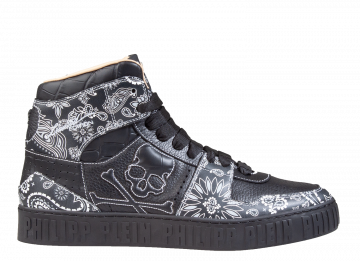 Philipp Plein Hi-Top Paisley Black/Black Sneaker