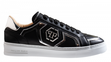 Philipp Plein MSC 3826 Star Shooter Lo-Top Hexagon Black/Silver Sneaker