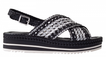 Pons Quintana 11540 Black Silver White sandaal