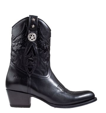 Sendra 14298 zwart leer westerlaars