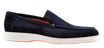 Santoni 17824 blauw suède instapper