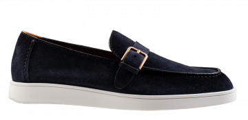 Santoni 18036 blauw suède instapper