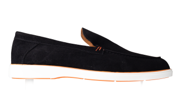 San Rossini 6118 Black suède Loafer