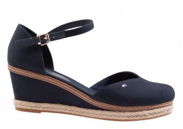 Tommy Hilfiger Basic Closed Toe Mid Wedge blauw Espadrille