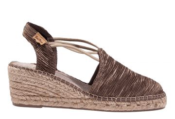 Toni Pons Tania PL taupe Pleats espadrille