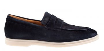 Van Bommel 11205/15 blauw suède instapper