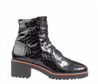 DL-Sport 5931 zwart croco lakleer veterboot