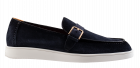 Santoni 18036 blauw suède instapper