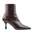 AGL Ide Bootie Brown Black print enkellaars