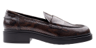 AGL Loren College Brown print moccasin