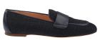AGL Sheryl Raffia nero mocassin
