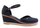 Tommy Hilfiger Basic Closed Toe Mid Wedge blauw Espadrille