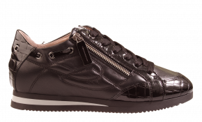 DL Sport 5861 zwart leer sneaker