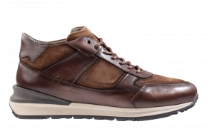 Podium bruin halfhoge sneaker