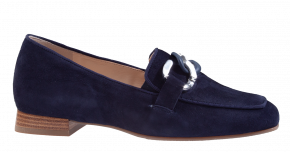 Hassia 5-30-0846 blauw suède instapper