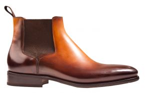 Santoni 17027 cognac leder enkellaars