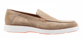 Santoni 17459 beige nubuck instapper