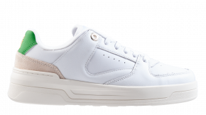 Tommy Hilfiger Leather Basket wit groen Sneaker